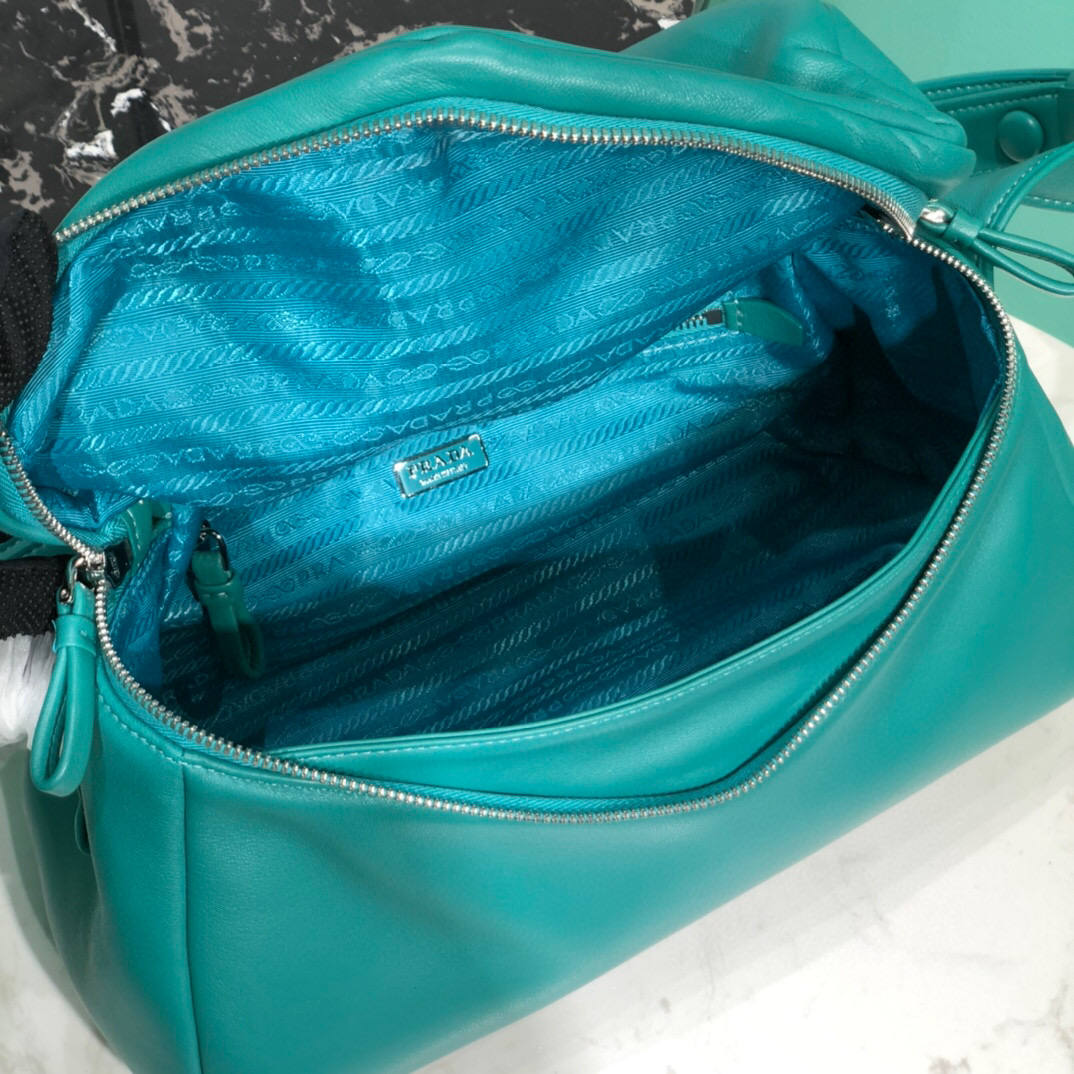 Pra*a Padded Nappa Pra*a Signaux Bag In Green For Women 13in/ 33cm