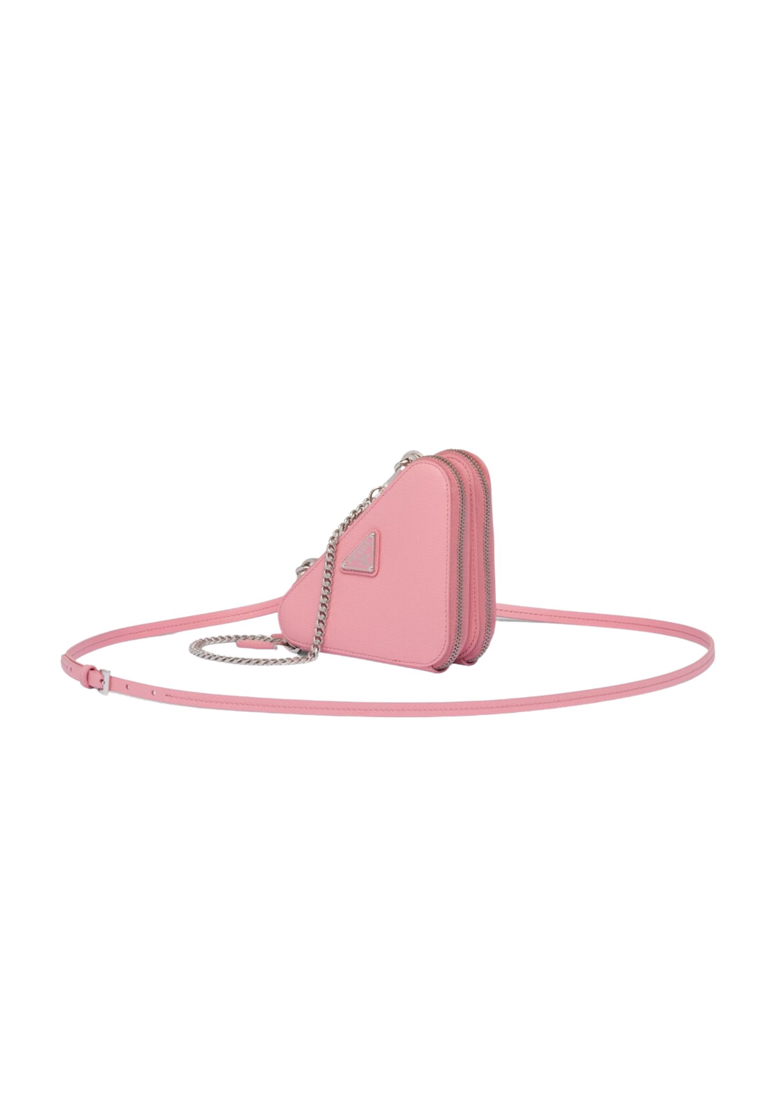 Pra*a Saffiano Mini Pouch In Pink For Women 5.9in/ 15cm 1NR015_053_F0442
