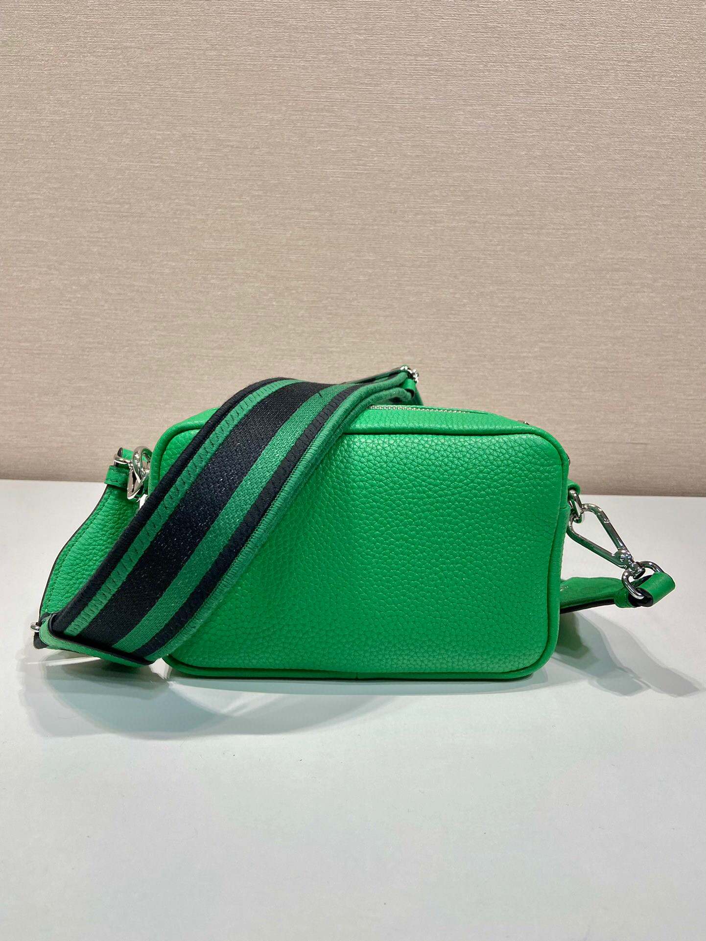 Pra*a Small Shoulder Bag In Green For Women 7.5in/ 19cm 1BH192_2DKV_F0YFM_V_3OO