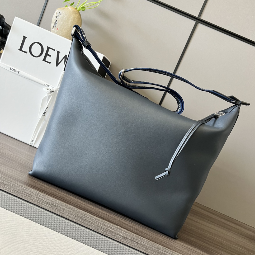L0ew* Cubi Crossbody Bag Black/Navy Blue/Brown For Women 8.3in / 21cm