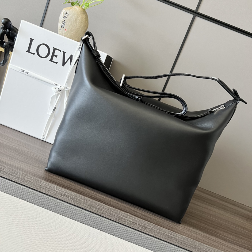 L0ew* Cubi Crossbody Bag Black/Navy Blue/Brown For Women 8.3in / 21cm