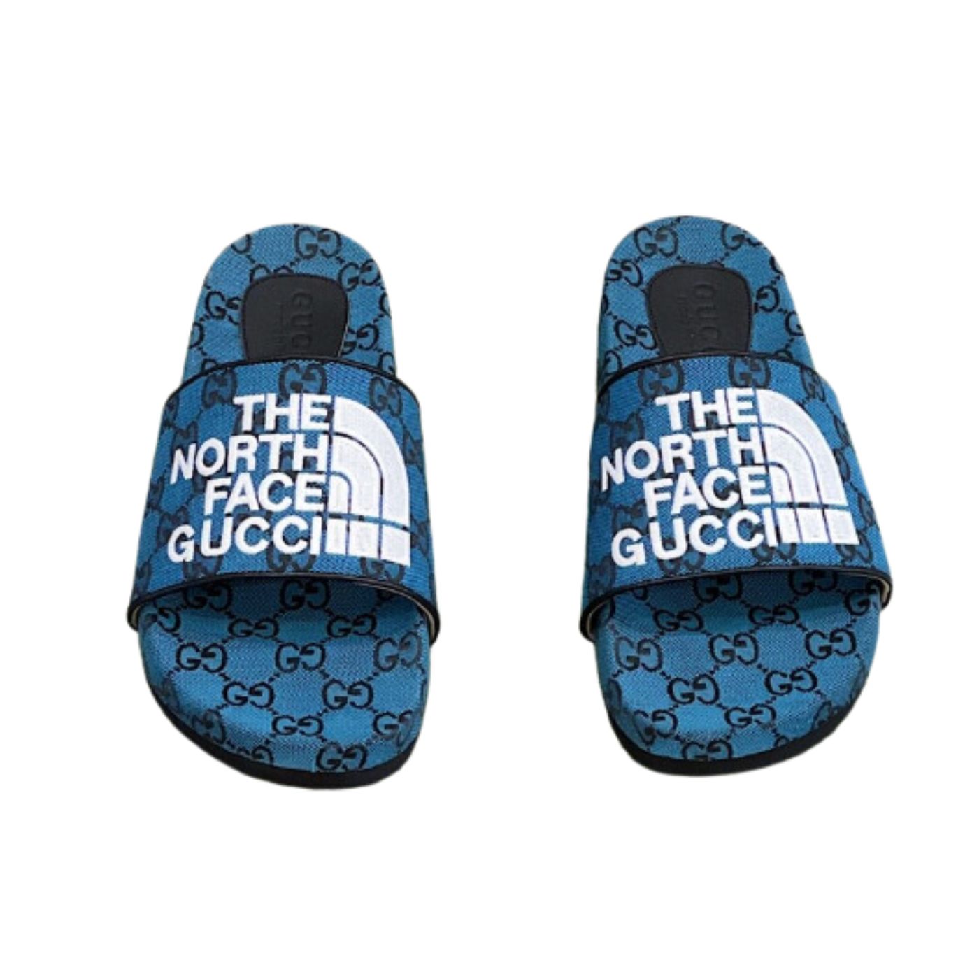 Gvc*1 GG Canvas Slide Sandal Blue For Men