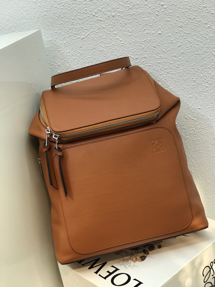 L0ew* Goya Backpack Black/Beige/Brown For Women 16.1in / 41cm