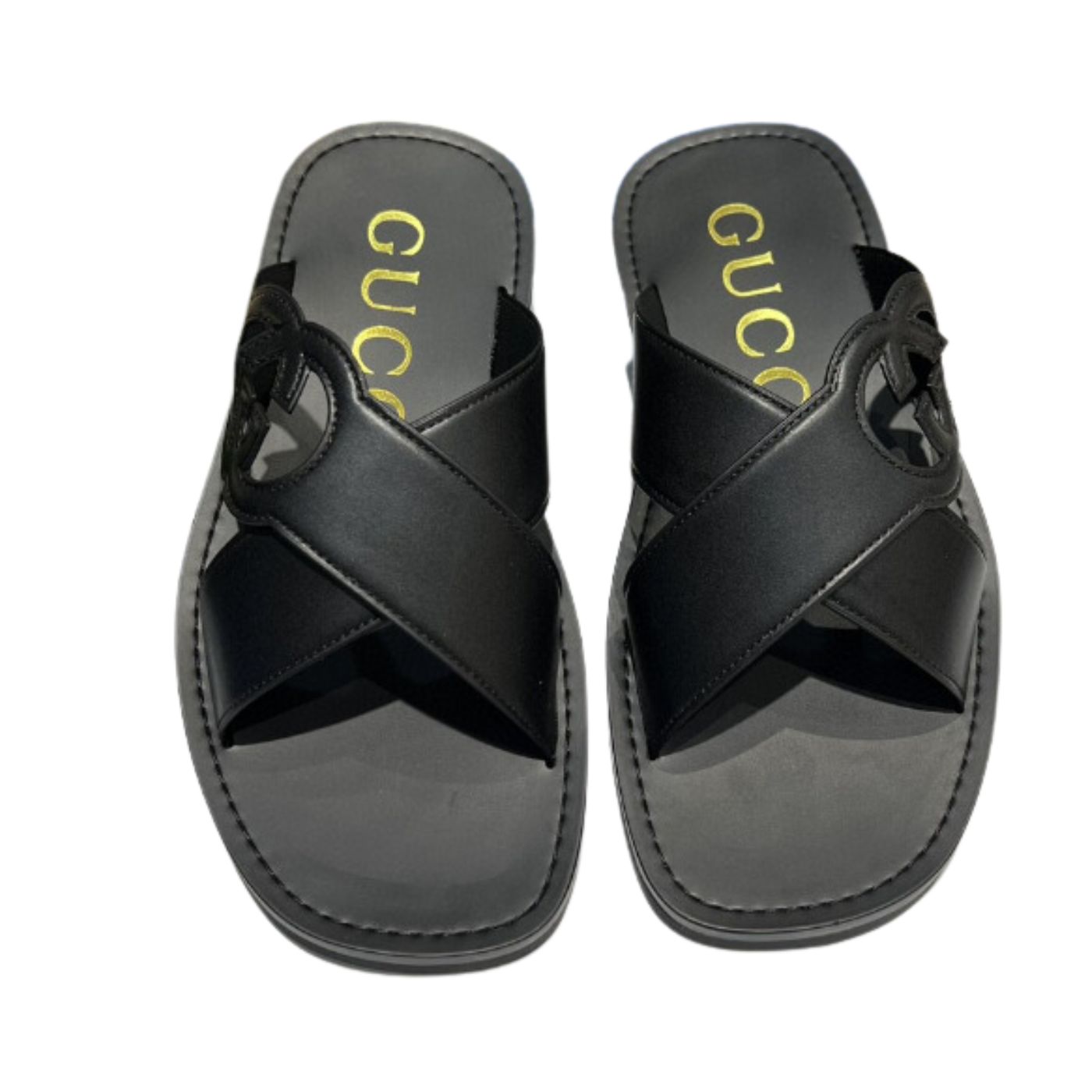 Gvc*1 Interlocking-G Slide Sandal Black For Men 738471 US000 1000