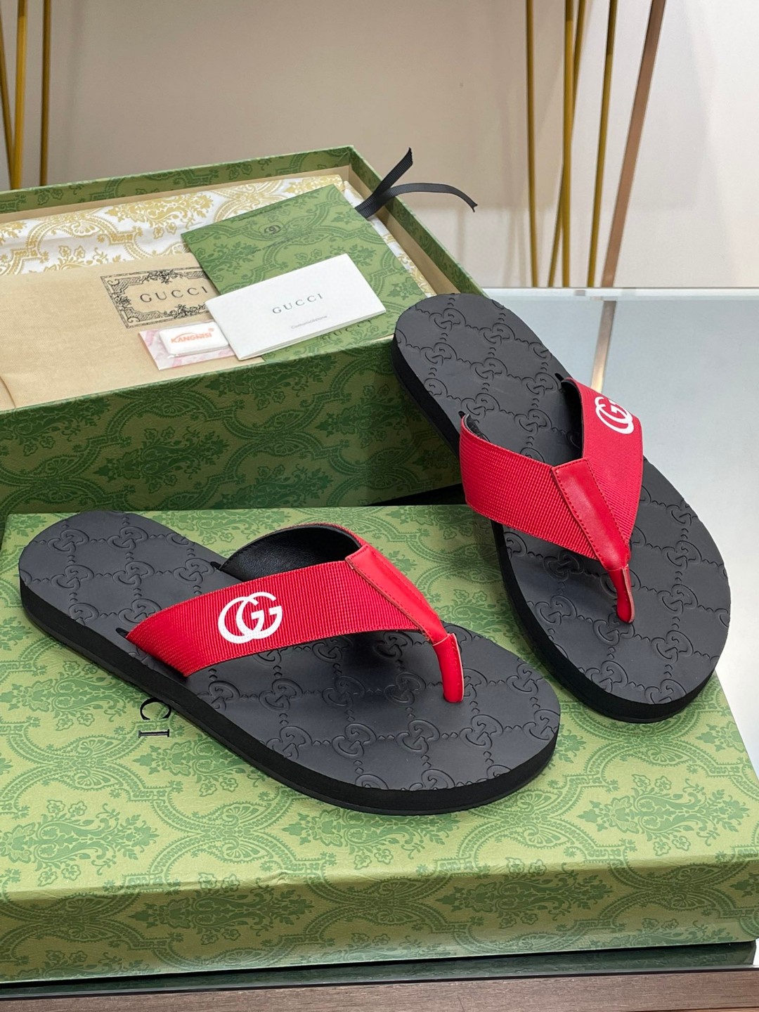 Gvc*1 Thong Sandal Red For Men