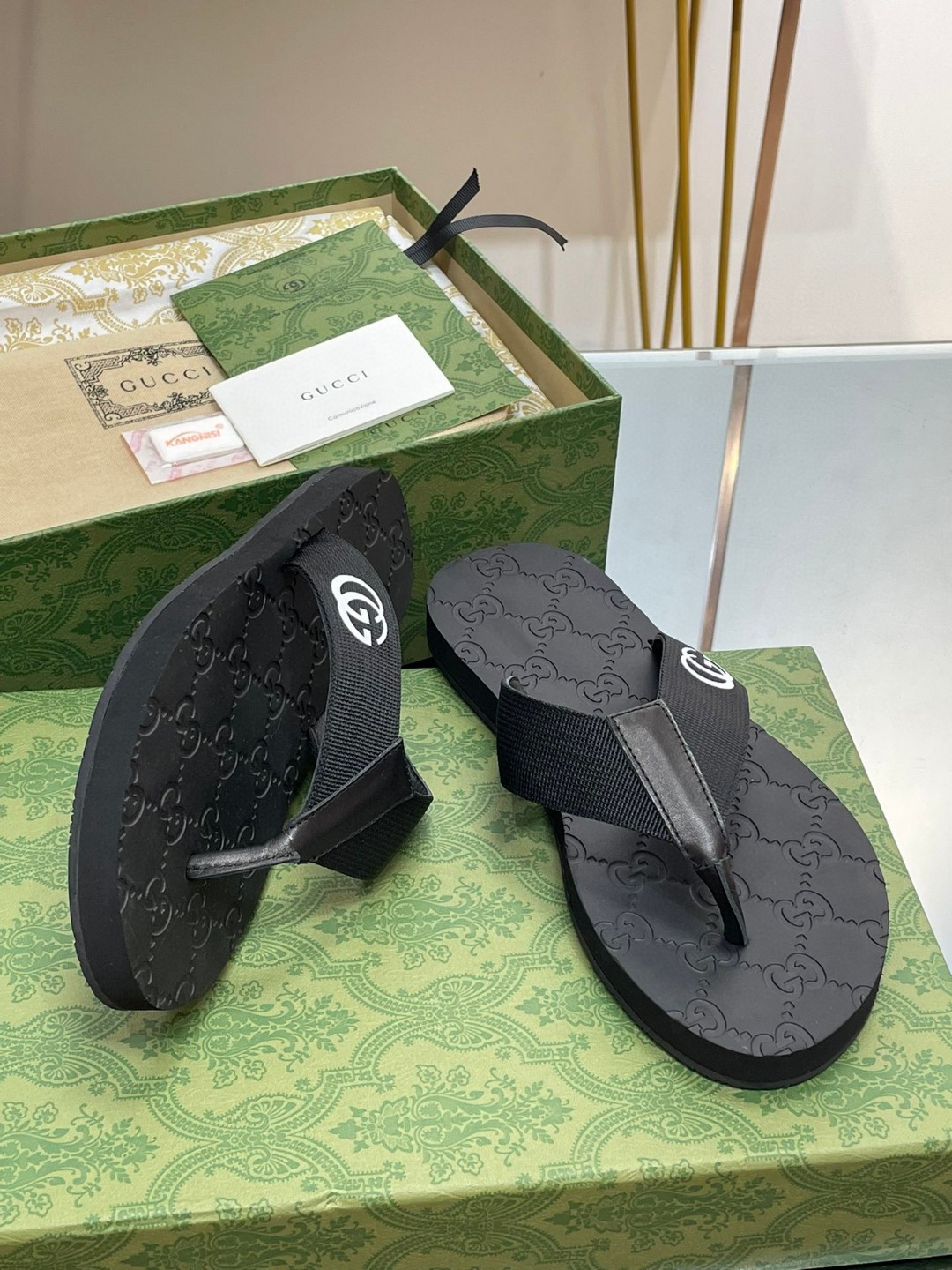 Gvc*1 Thong Sandal Black For Men