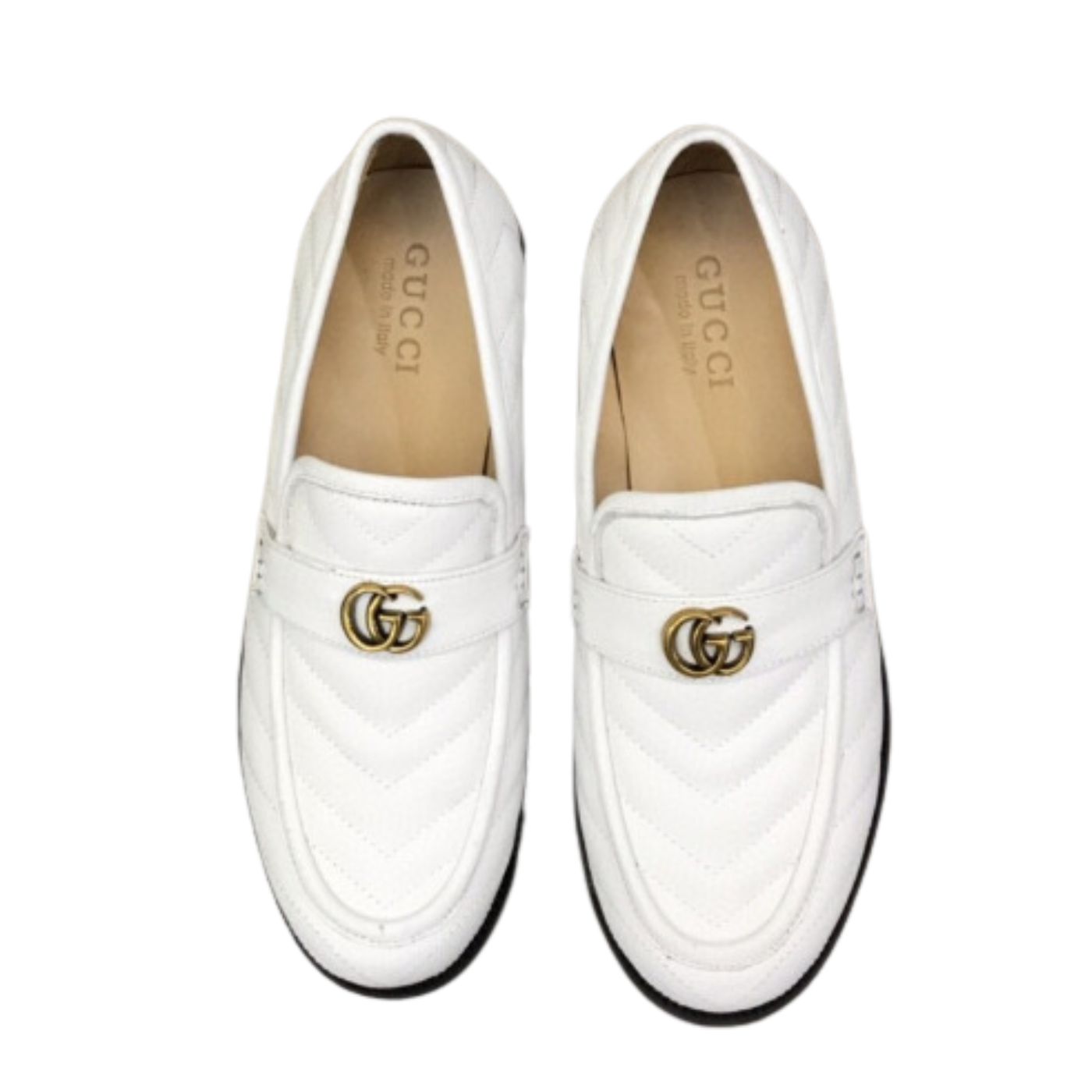 Gvc*1 Loafer With Interlocking G White For Men