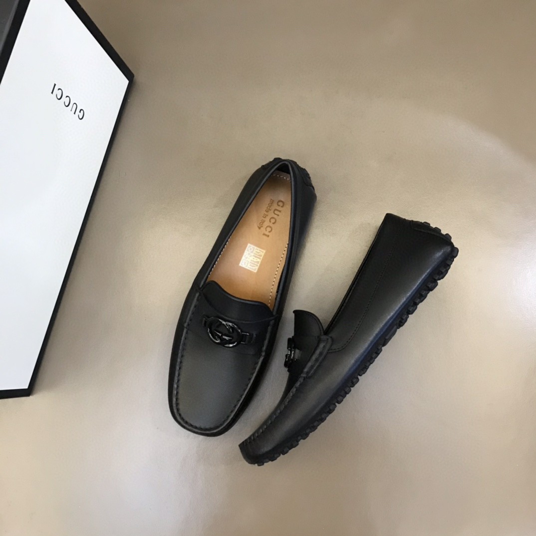 Loafer With Interlocking G Black For Men