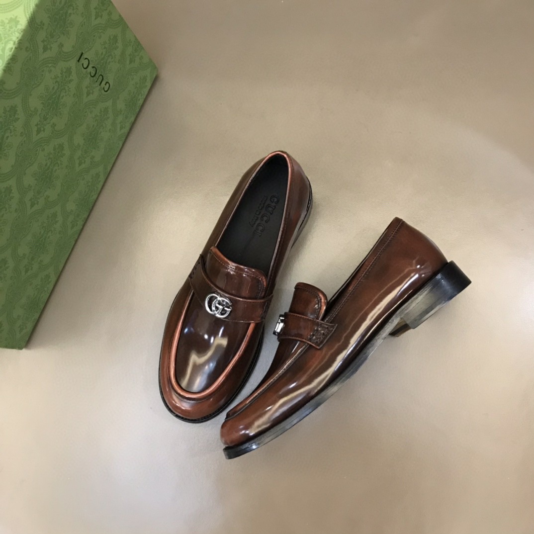 Gvc*1 Loafer With Interlocking G Dark Brown For Men