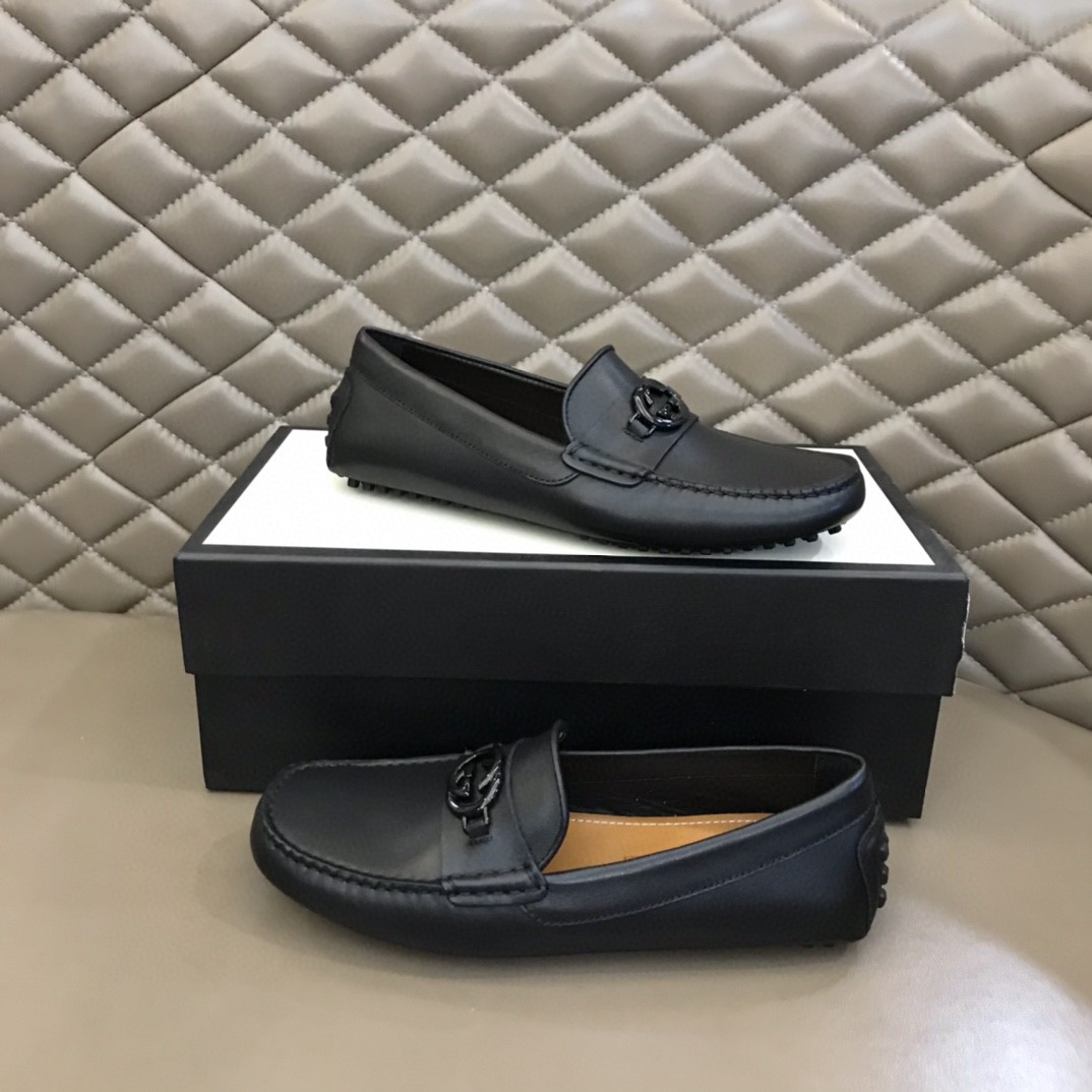 Loafer With Interlocking G Black For Men
