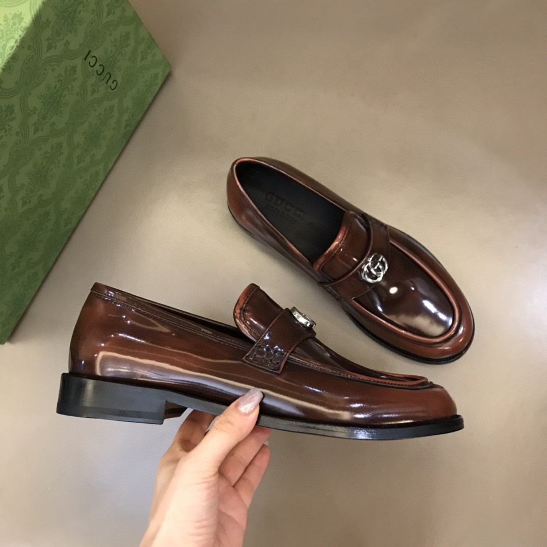 Gvc*1 Loafer With Interlocking G Dark Brown For Men