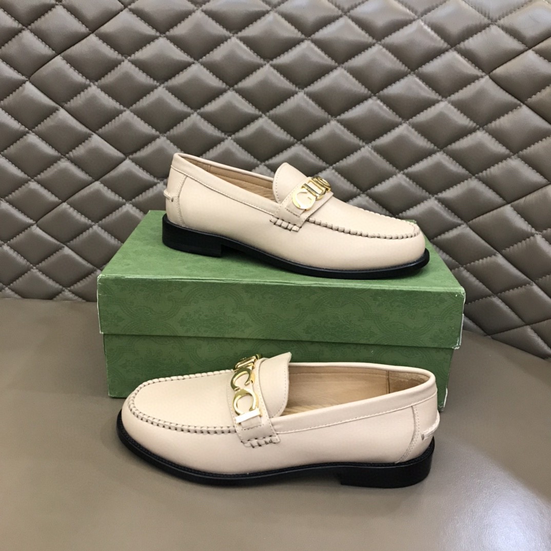 Loafer With Logo Gvc*1 Beige For Men