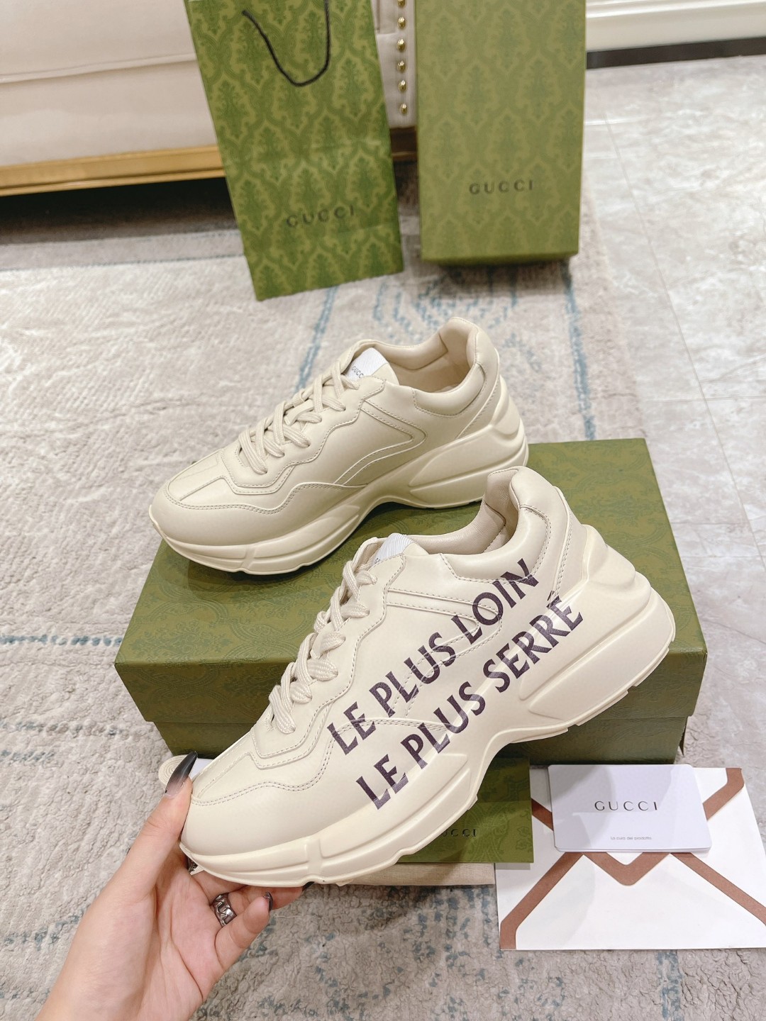 Gvc*1 Printed Rhyton Sneaker White For Men 598631-DRW00-9522