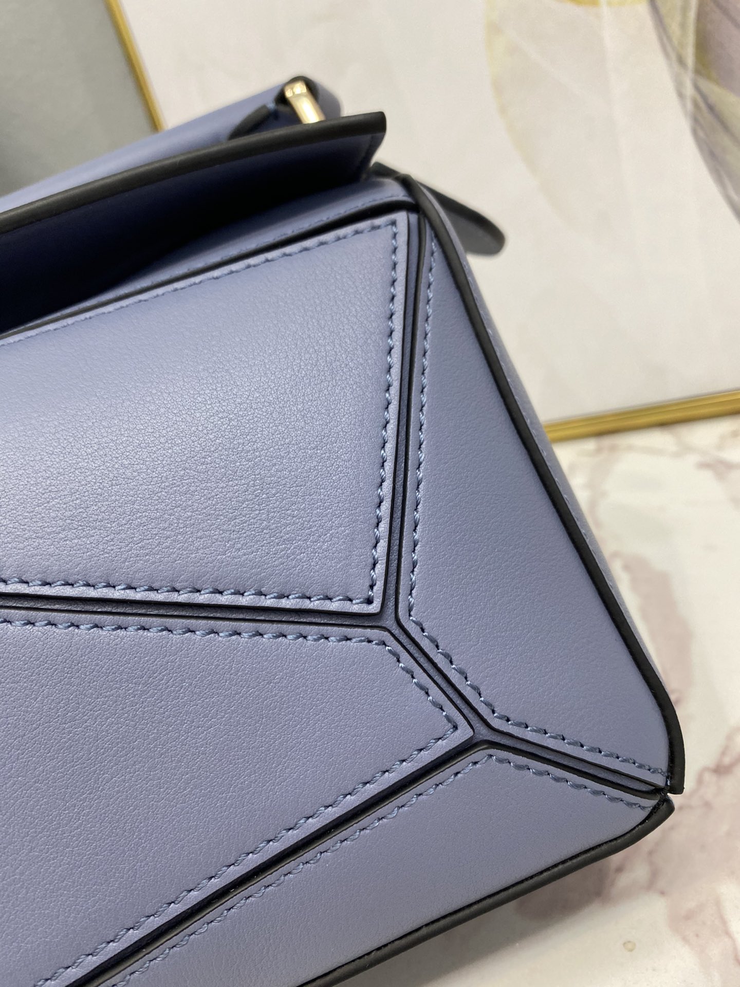 L0ew* Small Puzzle Bag Pink/Grey/Brown/Blue For Women 9.4in / 24cm