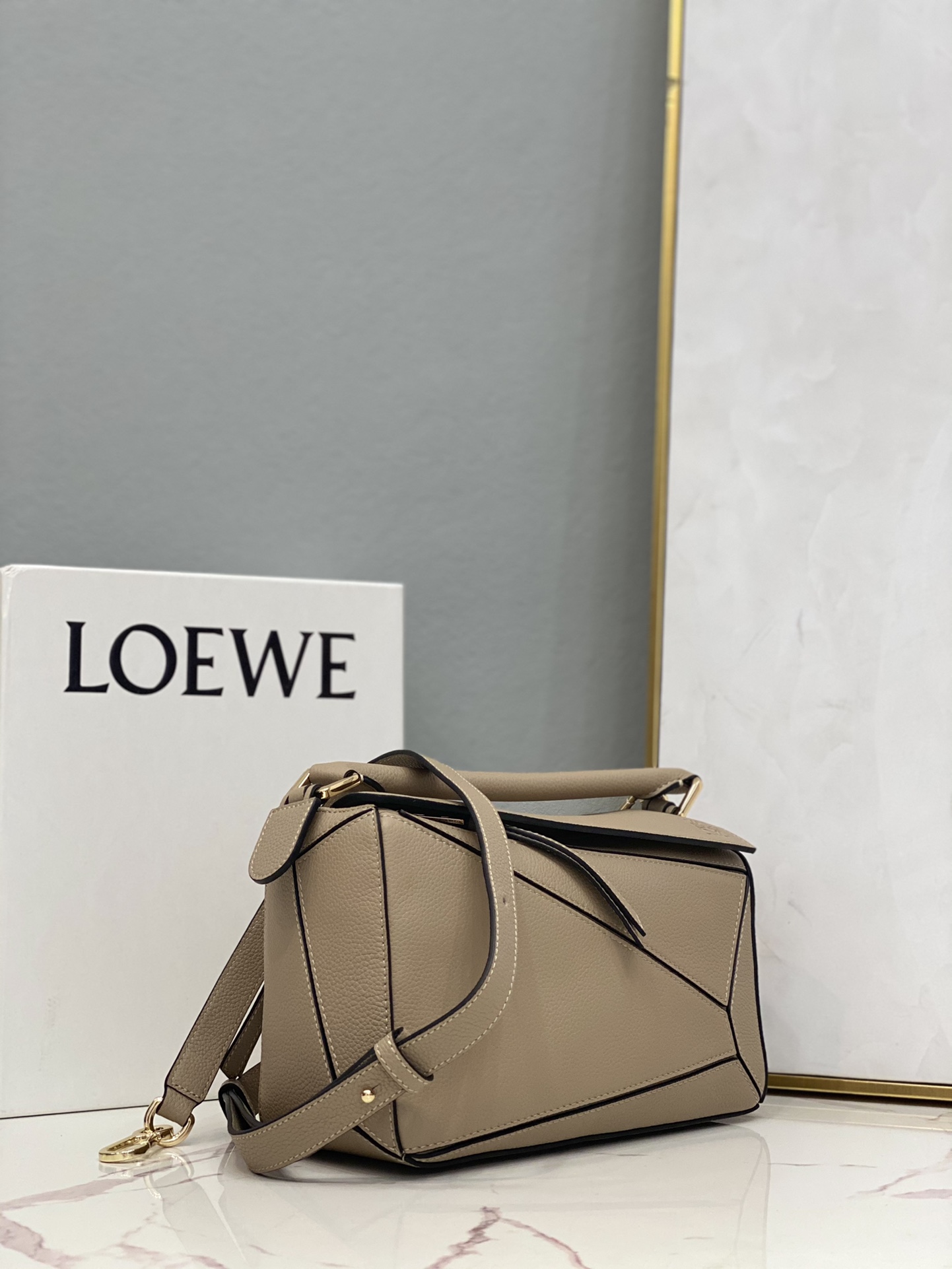 L0ew* Small Puzzle Bag Caramel For Women 9.4in / 24cm