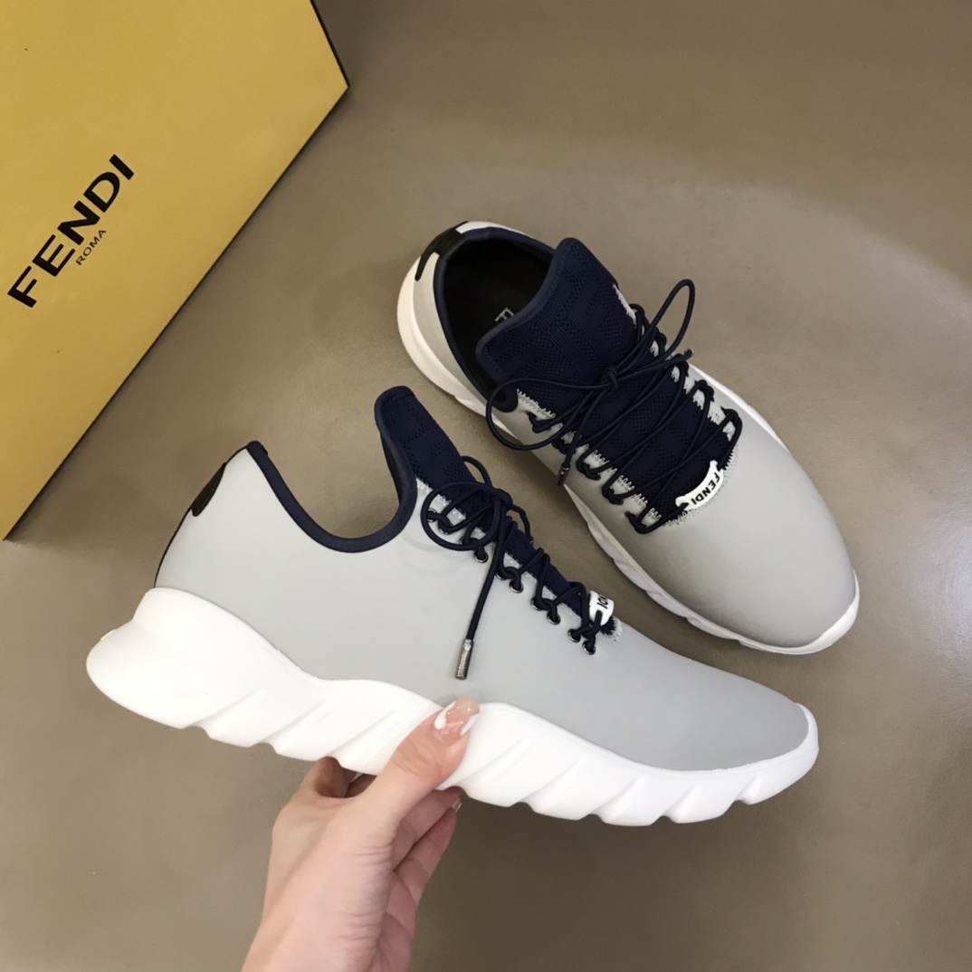 F**di FD Faster Trainers Grey For Men