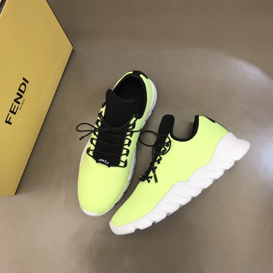 F**di FD Faster Trainers Light Green For Men