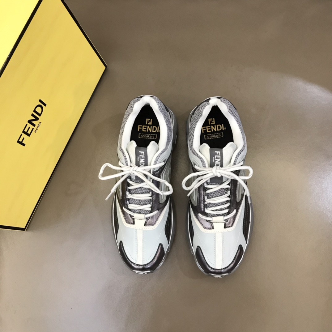 F**di FD Faster Trainers Sneakers Grey For Men