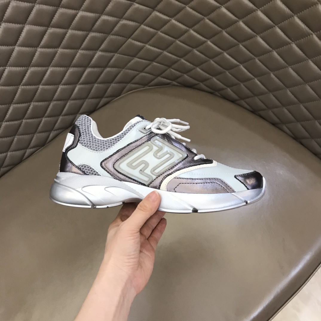 F**di FD Faster Trainers Sneakers Grey For Men