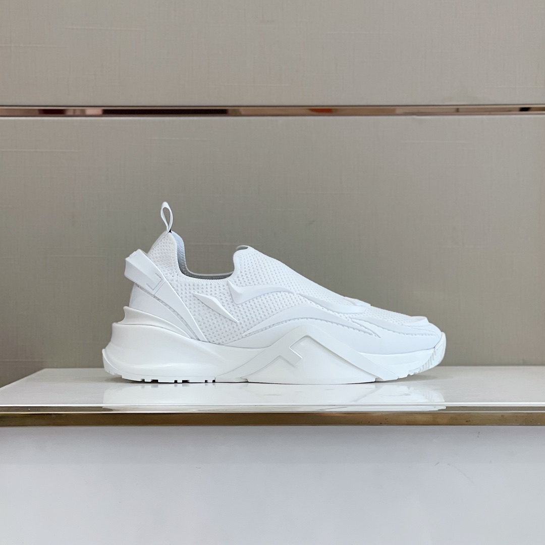 F**di FD Flow Running Sneakers White For Men 7E1504AHI8F0V4D
