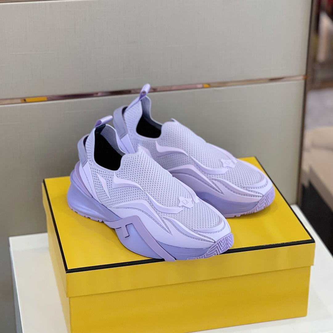 F**di FD Flow Running Sneakers Purple For Men