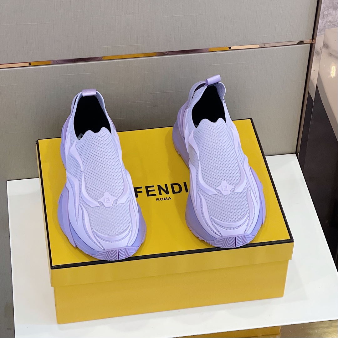 F**di FD Flow Running Sneakers Purple For Men