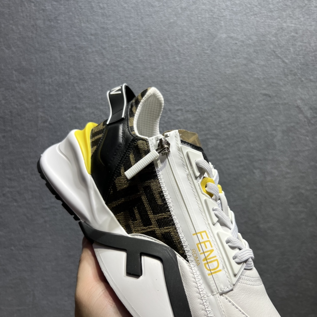 F**di FD Flow Sneakers White For Men 7E1392AJZHF1HGR