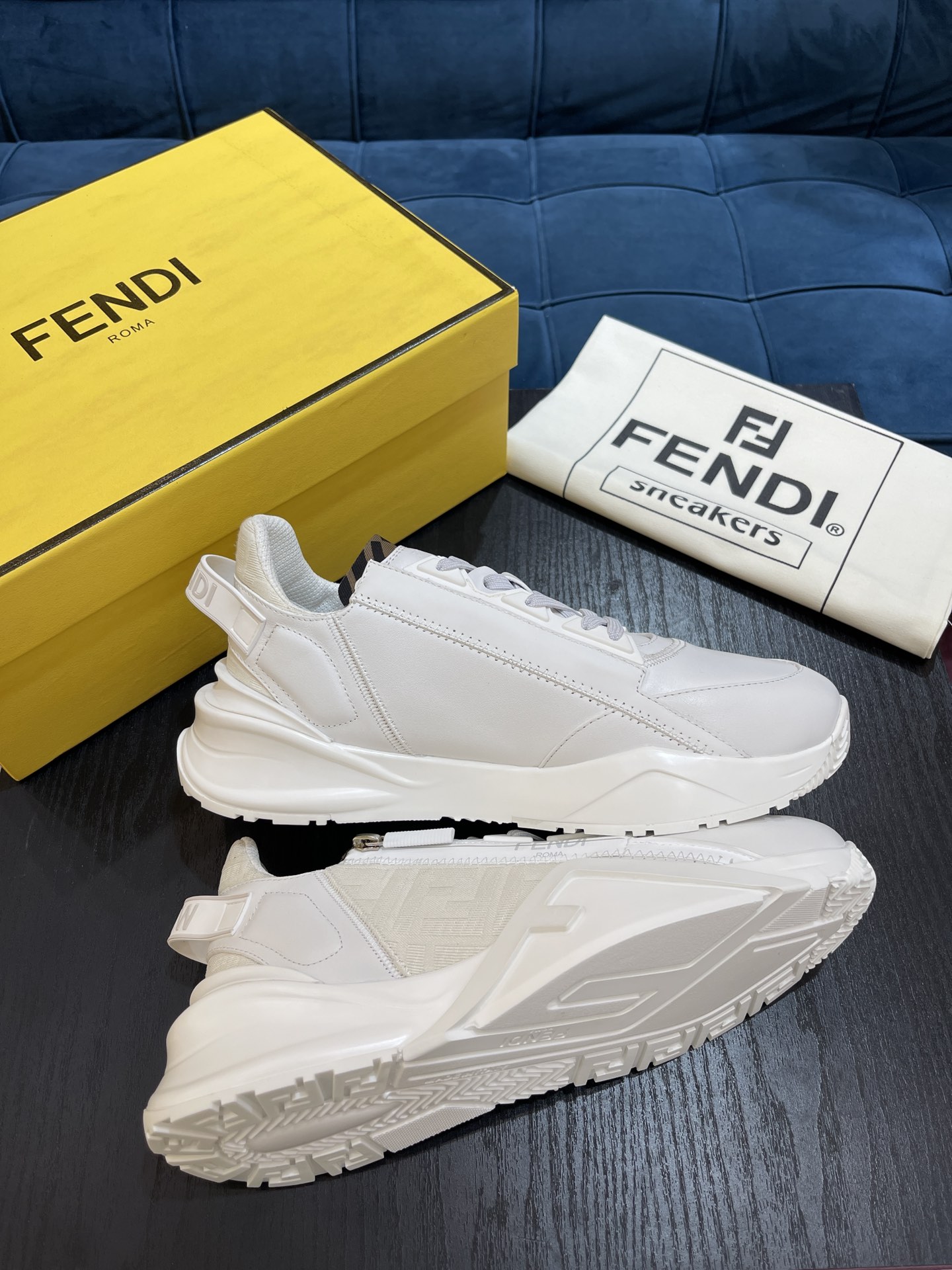 F**di FD Flow Sneakers White For Men 7E1392AK1QF1HGQ