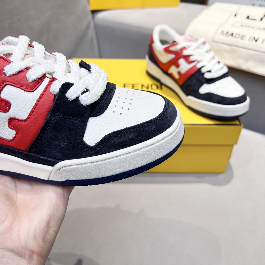 F**di FD Match Low Tops Sneakers Red And Black For Men