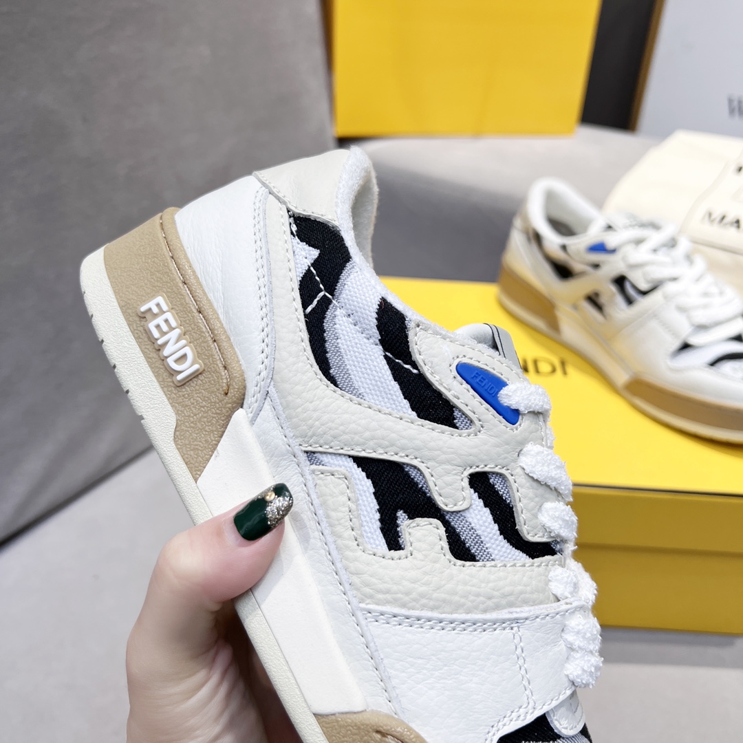 F**di FD Match Low Tops Sneakers Black And White For Men