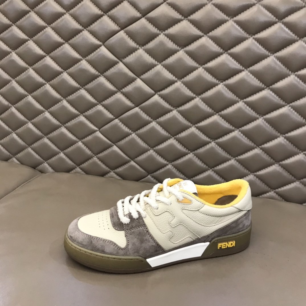 F**di FD Match Low Tops Sneakers Grey For Men 7E1493AHH2F1FHU