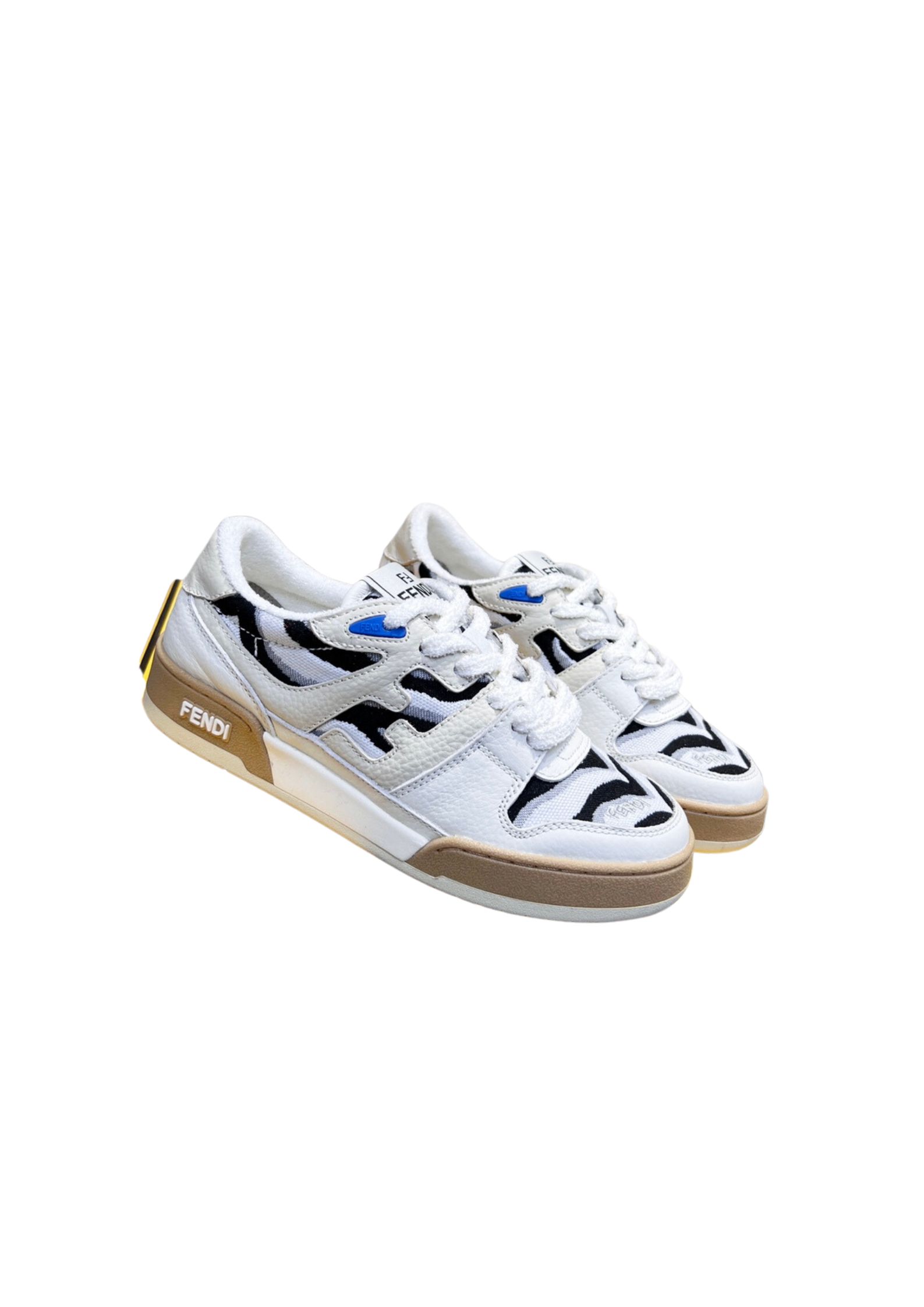 F**di FD Match Low Tops Sneakers Black And White For Men