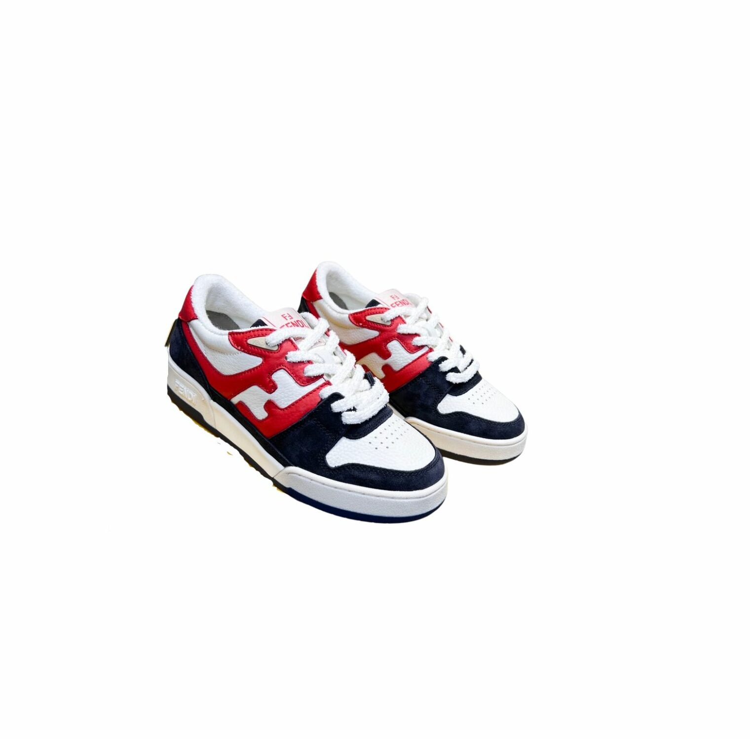 F**di FD Match Low Tops Sneakers Red And Black For Men