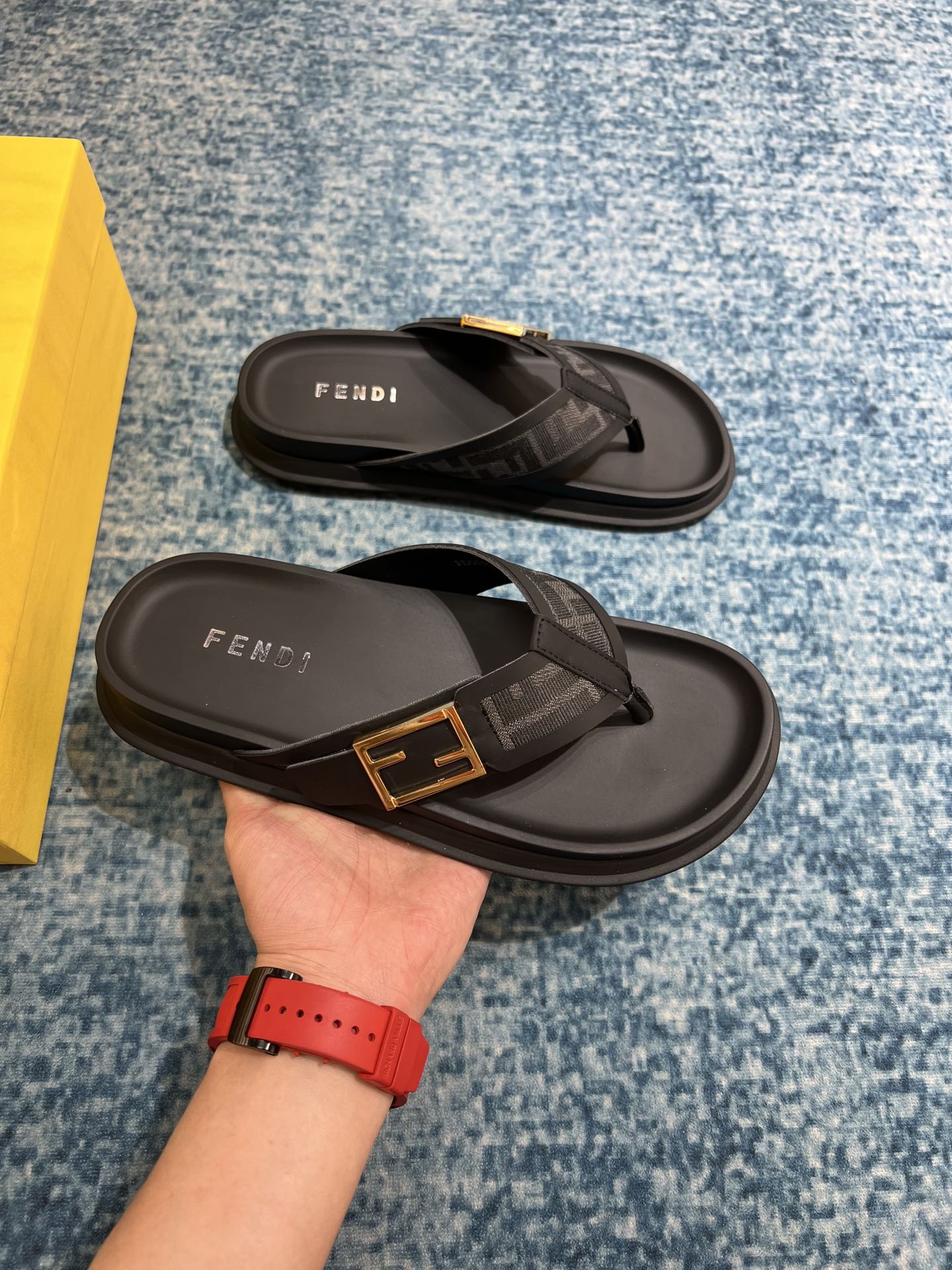 F**di FF Slides Black For Men