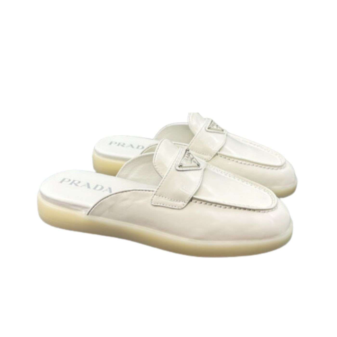 Pra*a Brushed Sabots White For Women