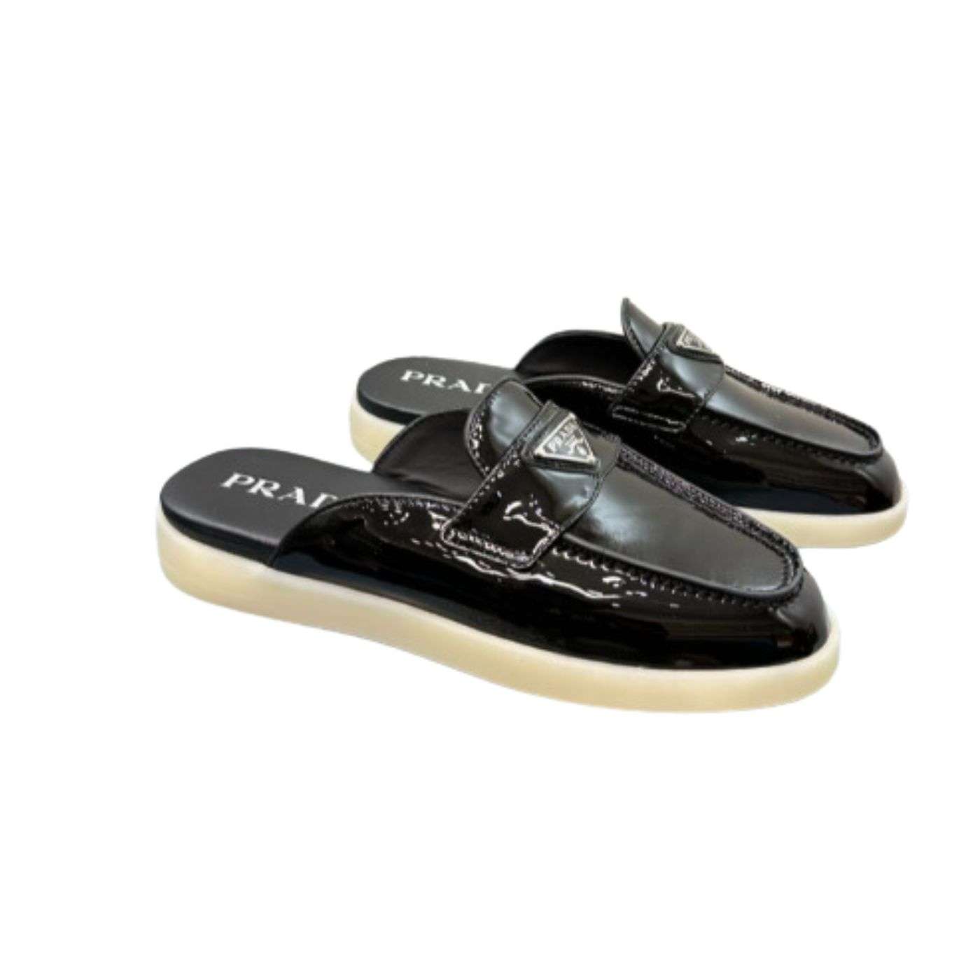 Pra*a Brushed Sabots Black For Women