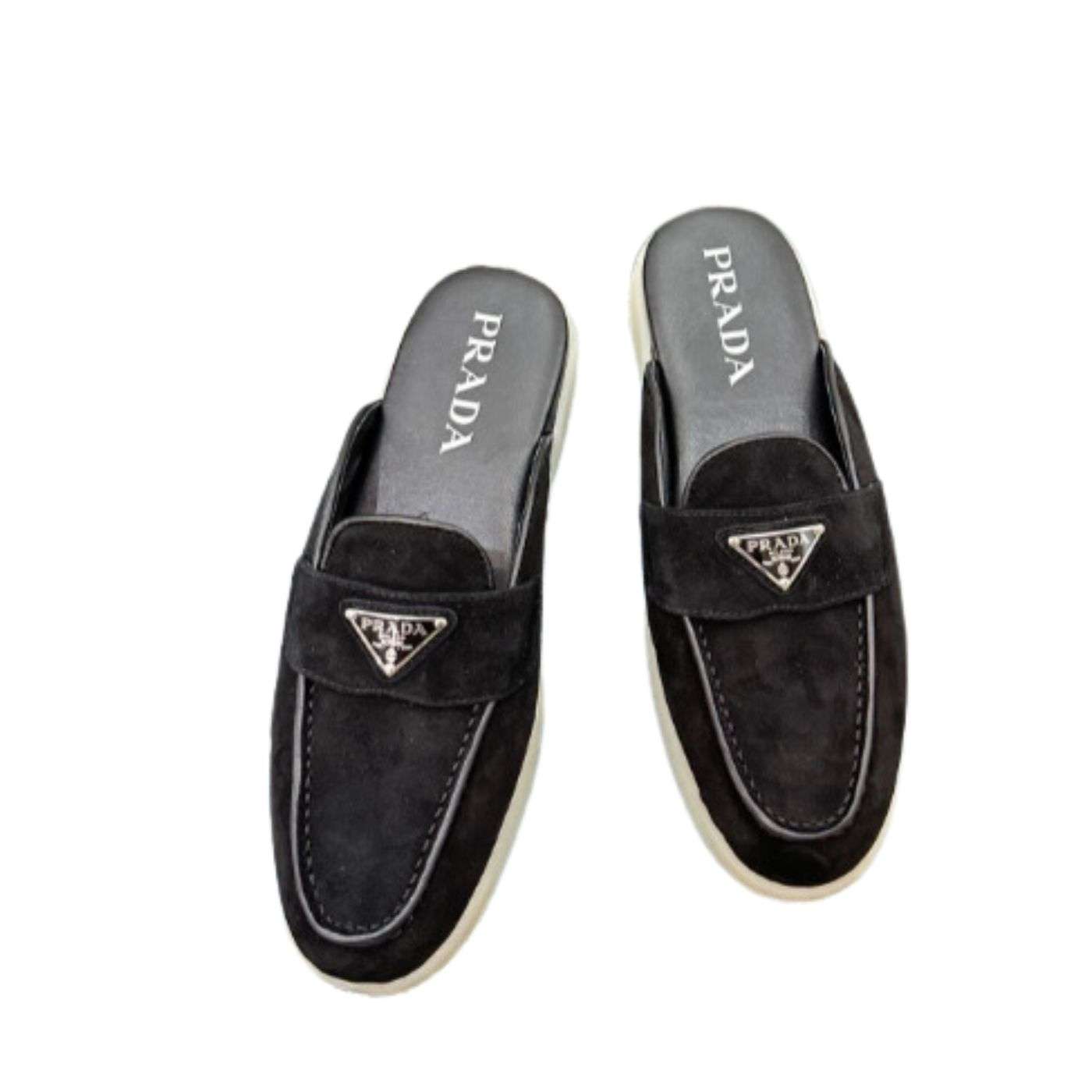 Pra*a Brushed Sabots Black For Women