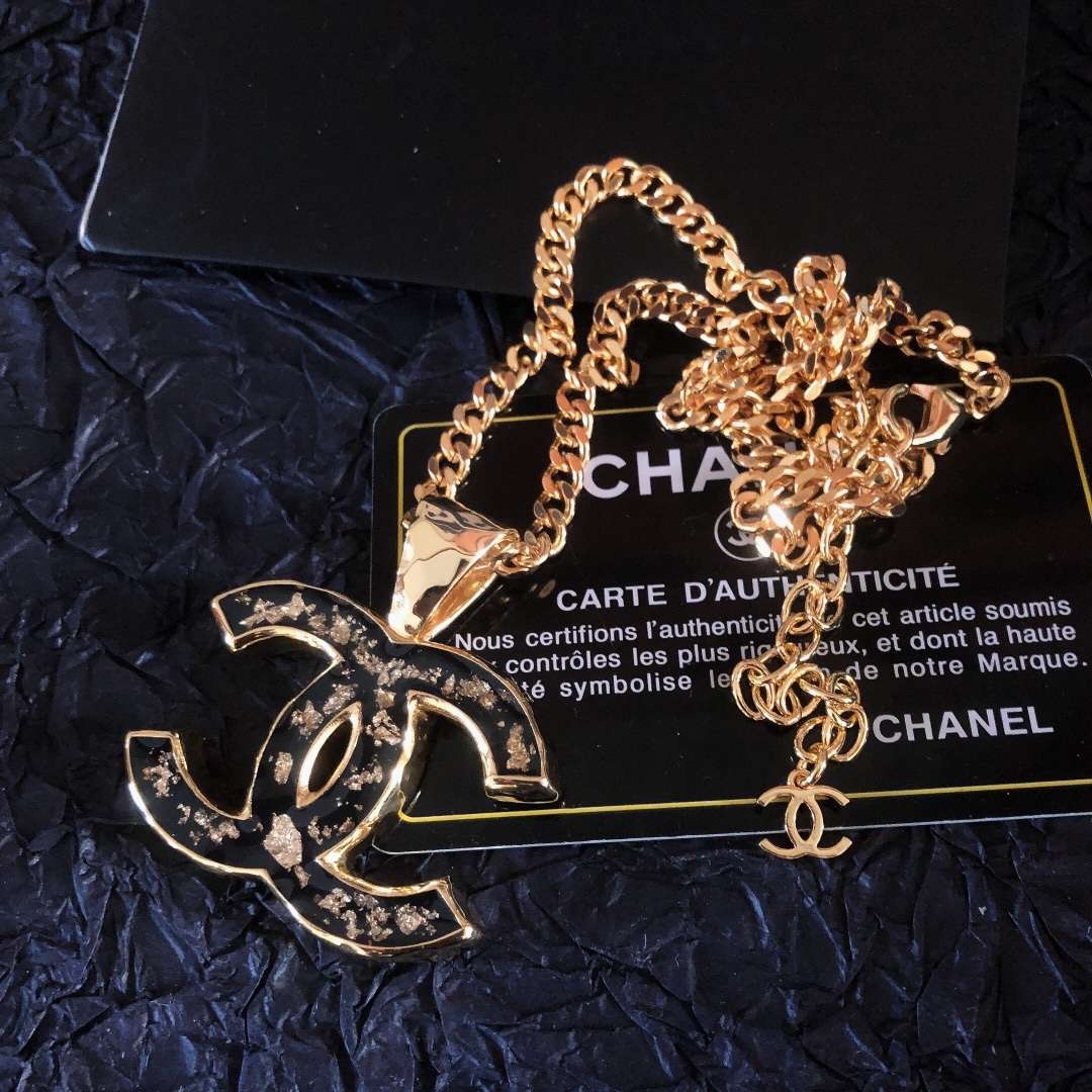 Ch**el CC Necklaces Black For Women