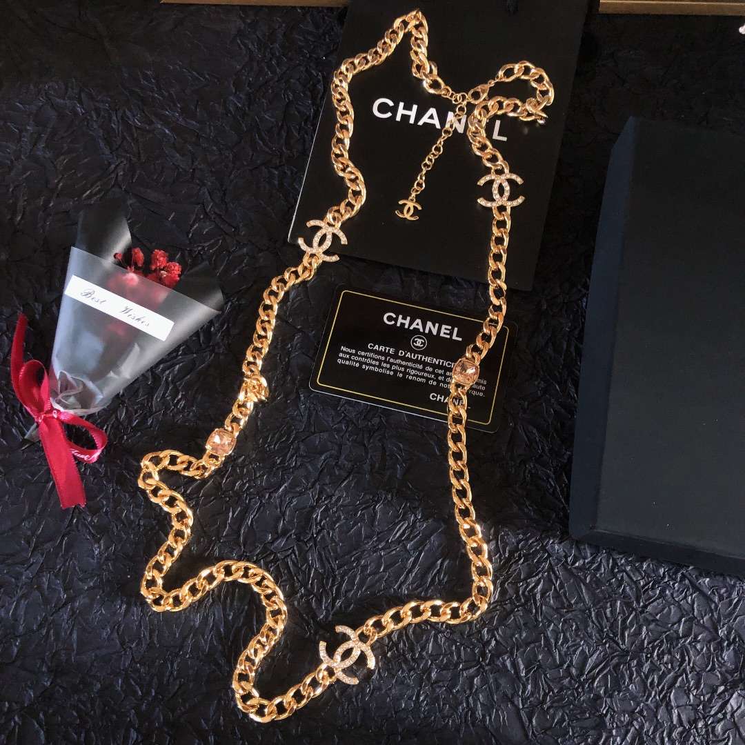 Ch**el Chain Necklaces Gold For Women