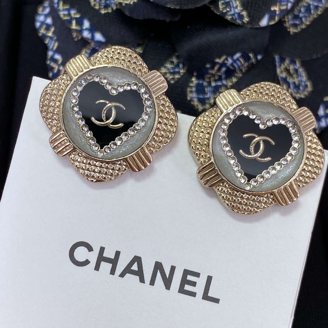 Ch**el Earrings Black For Women