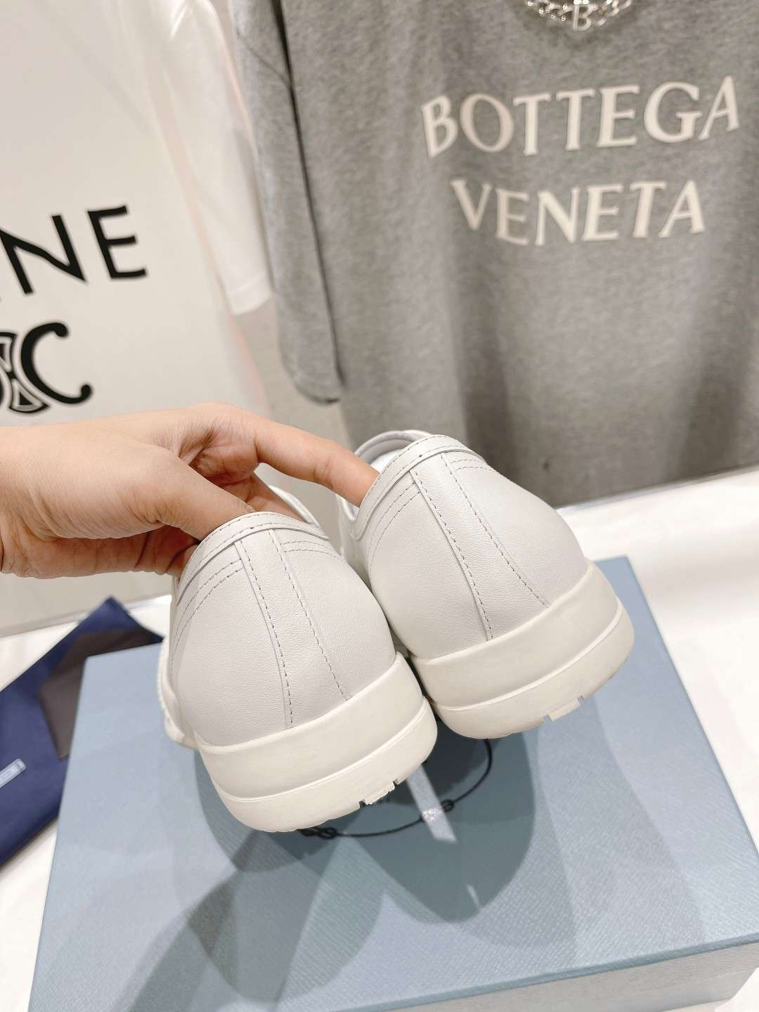 Pra*a Chunky Sole Sneakers White For Women