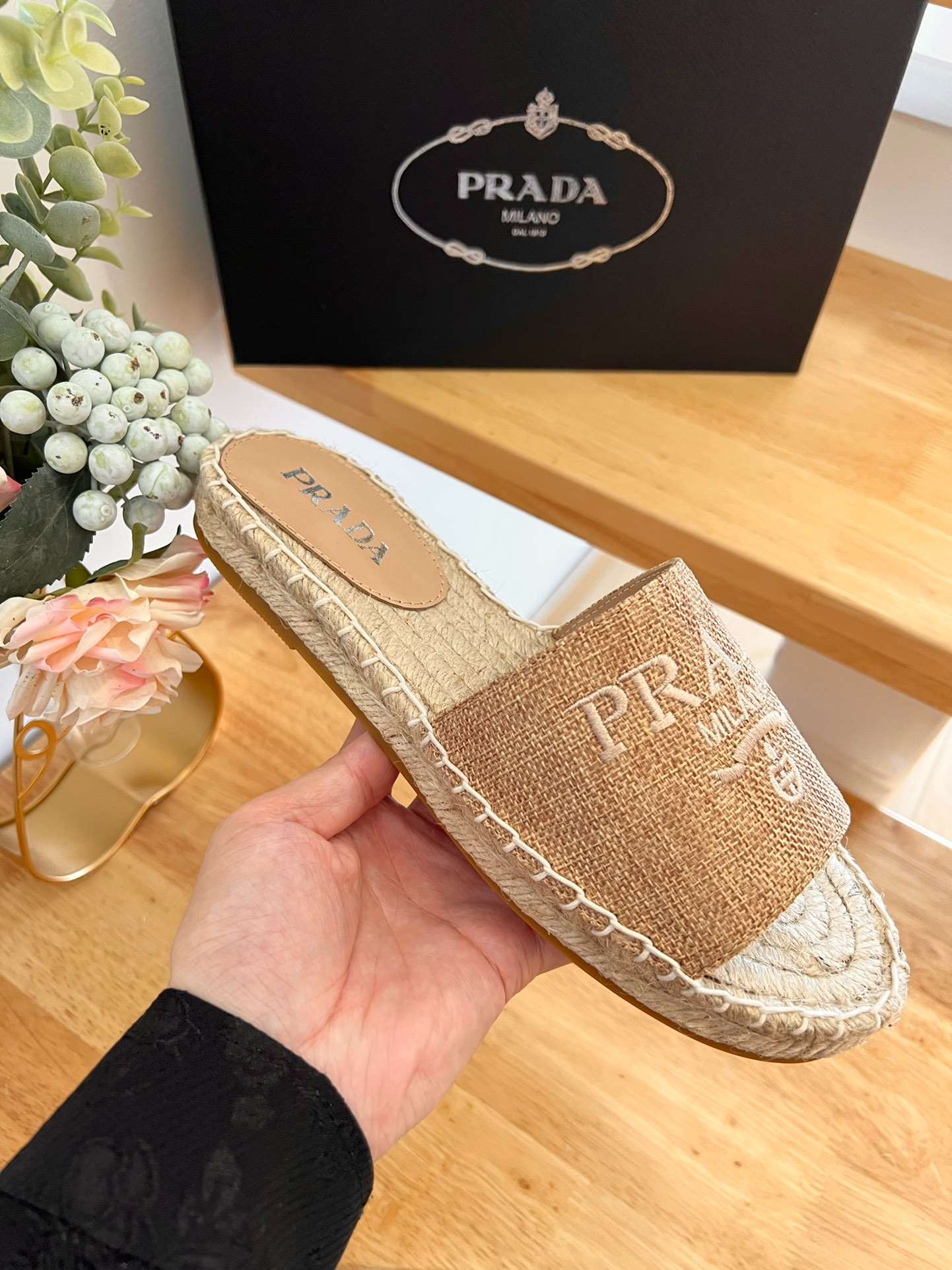 Pra*a Fabric Espadrilles Brown For Women
