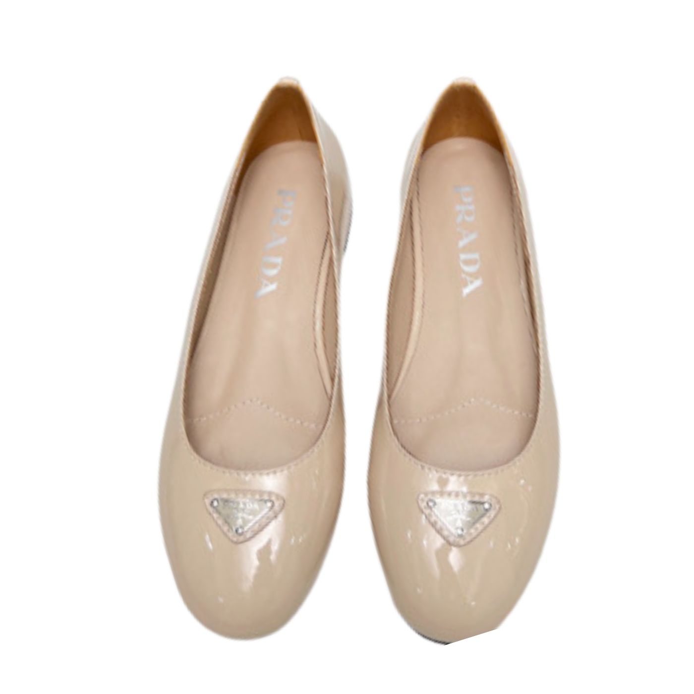 Pra*a Patent Ballerinas Pink For Women
