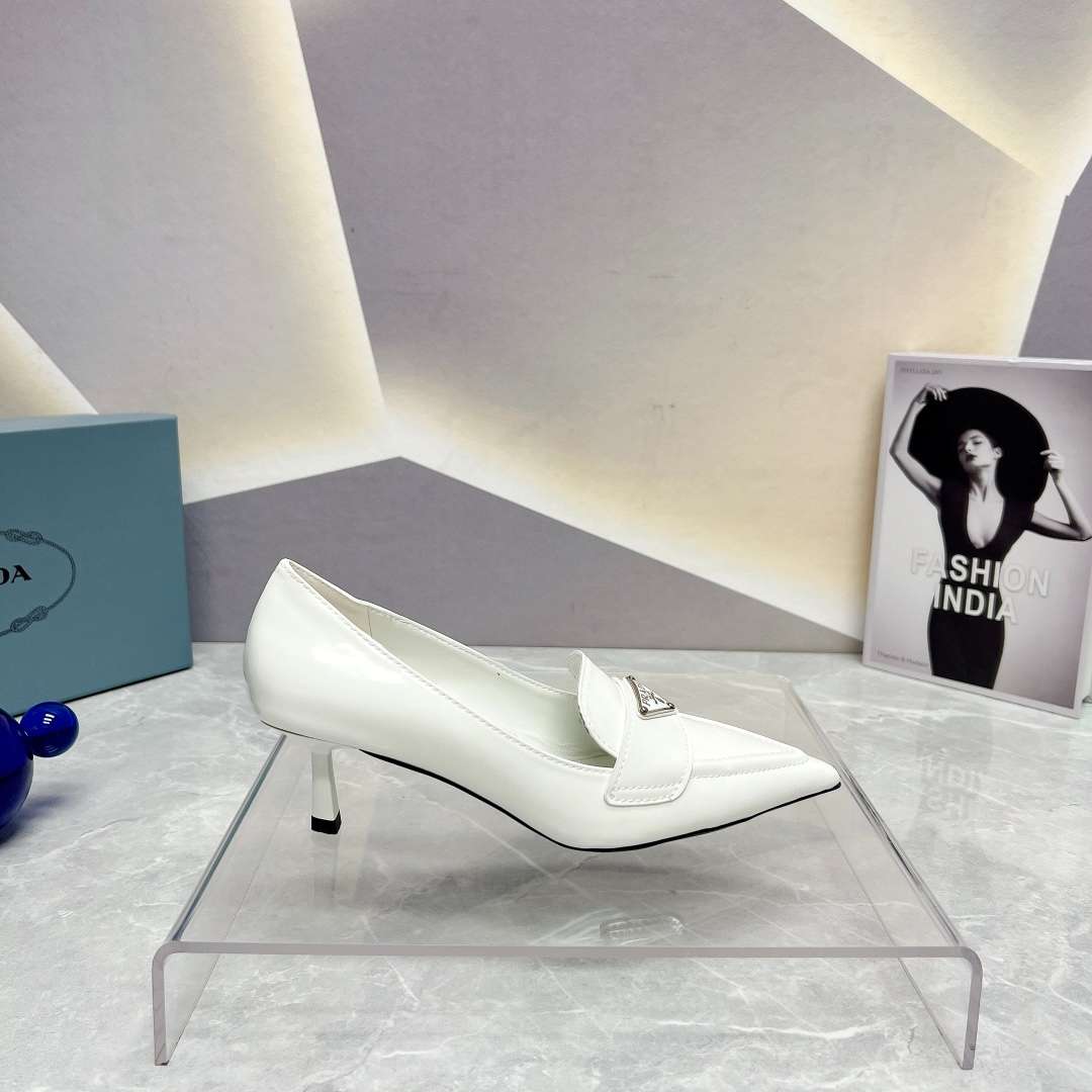 Pra*a Patent Pumps White For Women
