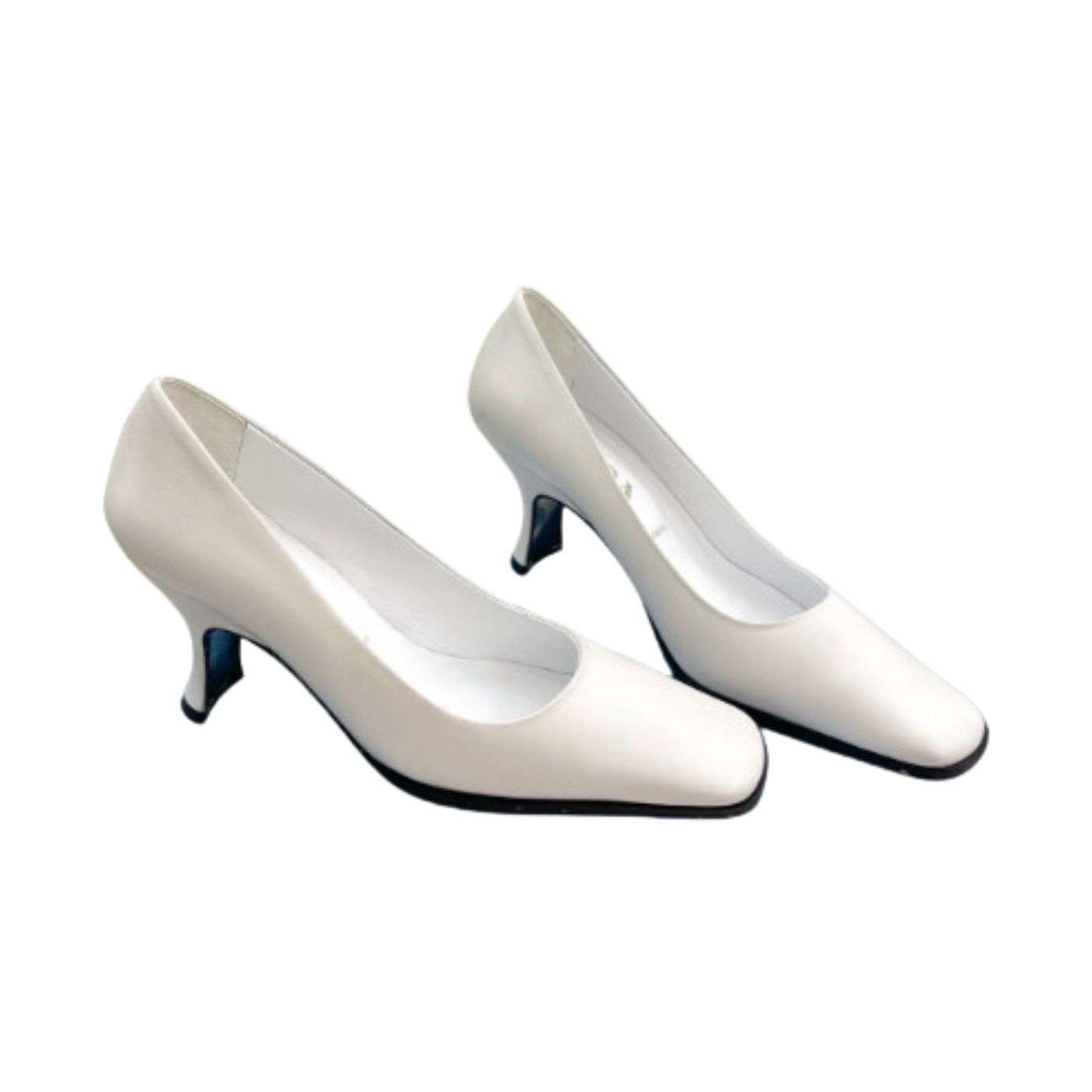 Pra*a Brushed Pumps White For Women