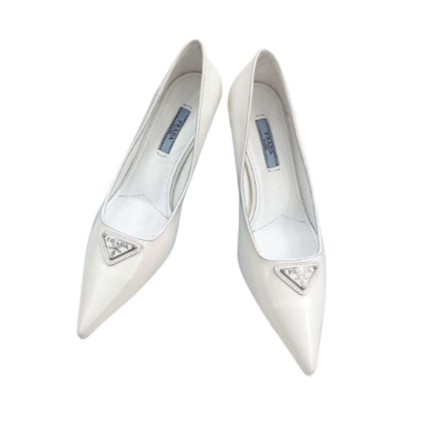 Pra*a Spike Pumps White For Women