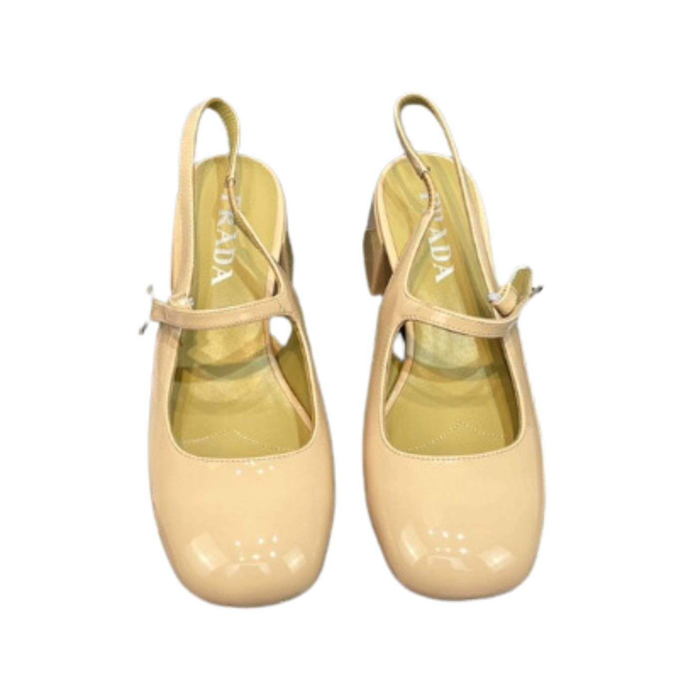 Pra*a Slingback Exull Pumps Cream For Women
