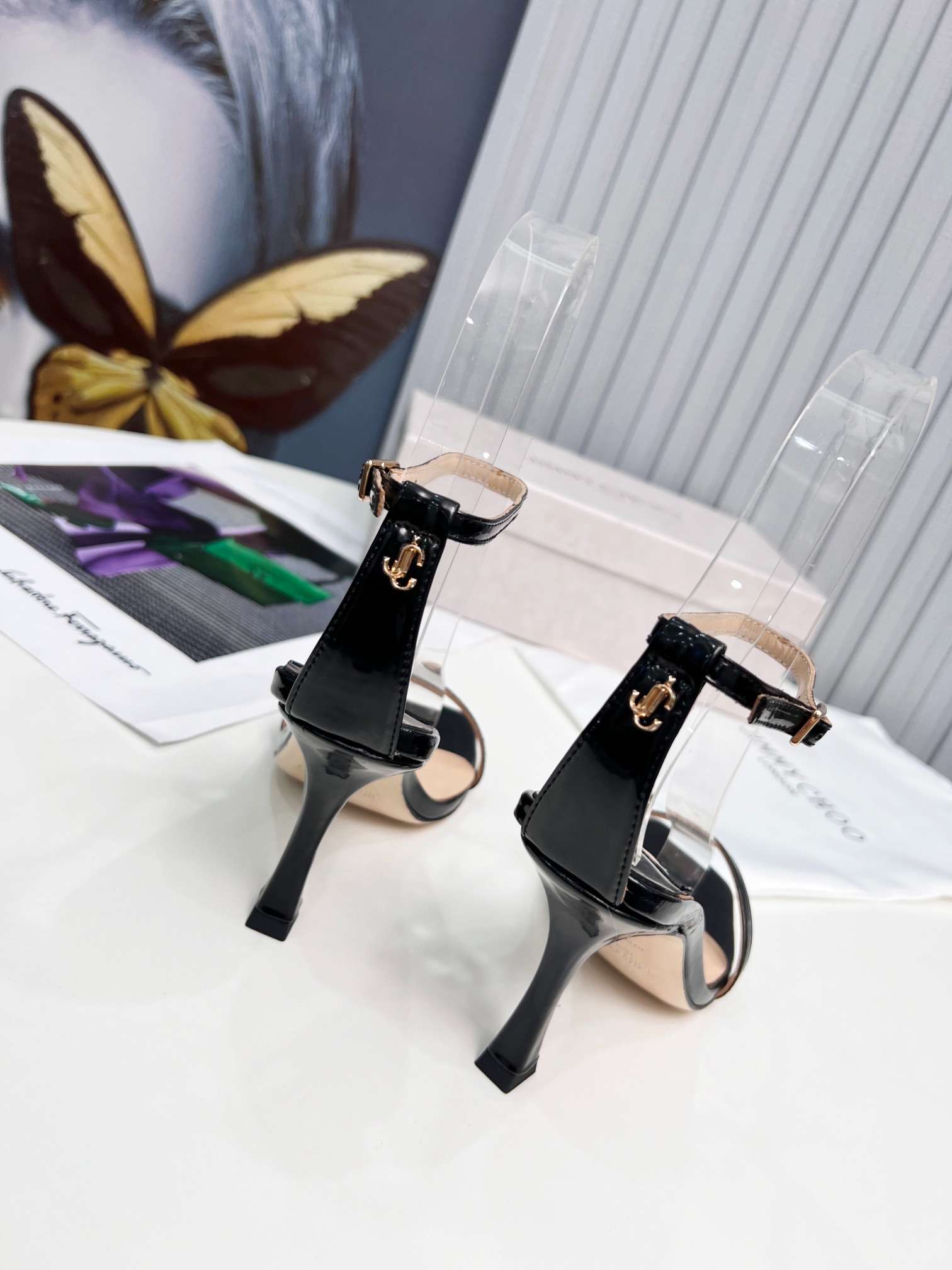 Pra*a Strap High Heels Pumps Black For Women