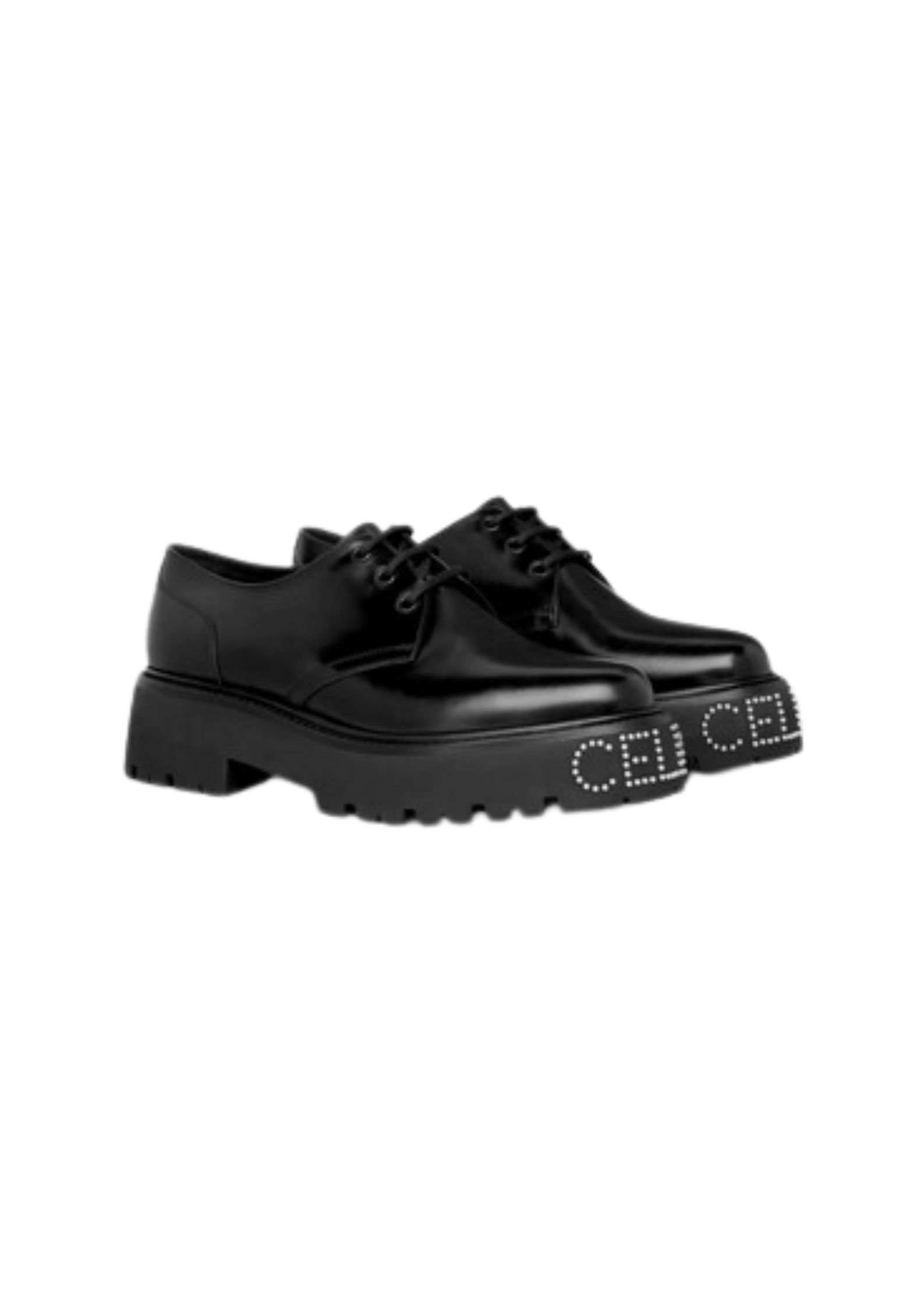 Ce1i*e Bulky Derby With Studded Outsole Black For Women 353303602C.38NO