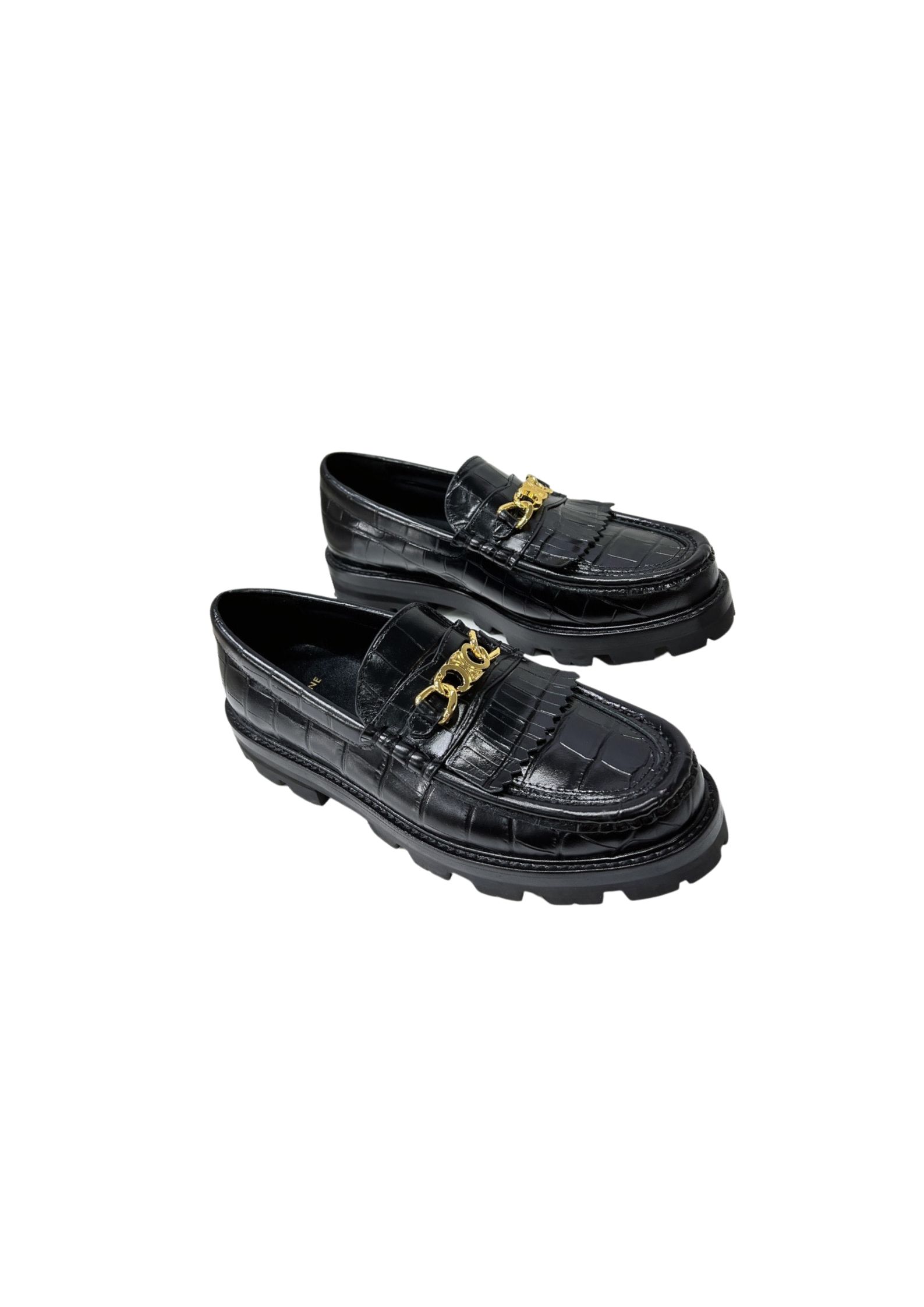 Ce1i*e Margaret Loafer With Triomphe Black For Women